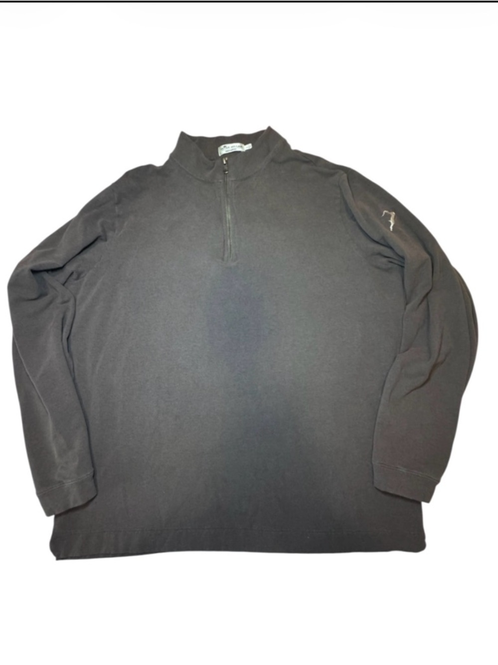 Peter Millar Sweater Mens Large Pink Mountainside Beige 1/4 Zip Solid Alpaca